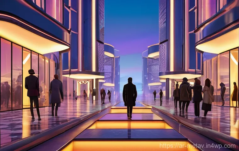 메타버스 부동산 투자와 현실 세계의 차이 - **Prompt:** A futuristic and vibrant metaverse cityscape at sunset, showcasing distinct virtual land...